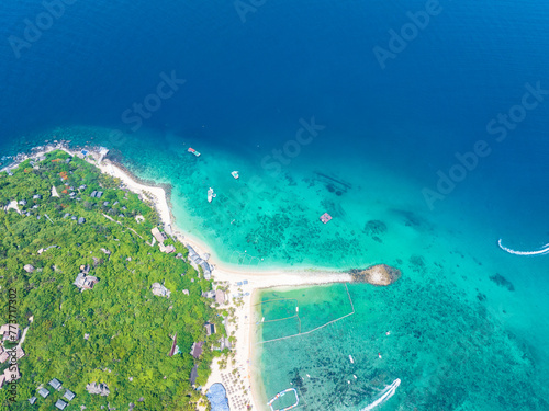 Summer aerial photography of Boundary Island in Wanning  Hainan  China