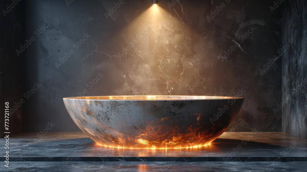 Fire Burning Inside Bowl on Table Fire Burning Inside Bowl on Table