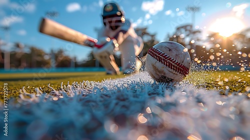 Get up close and personal with the intricate weave of a cricket net, where countless hours of practice and dedication have honed the skills of aspiring players. photo