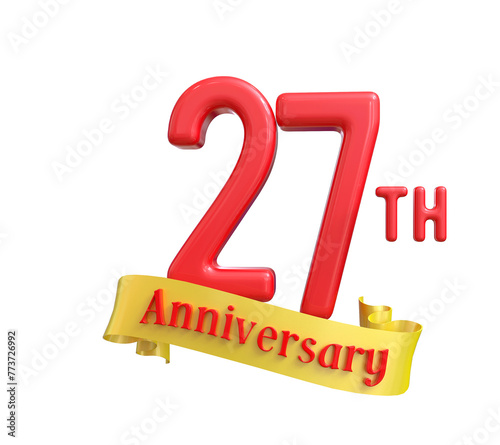 27th Year Anniversary 3D Render