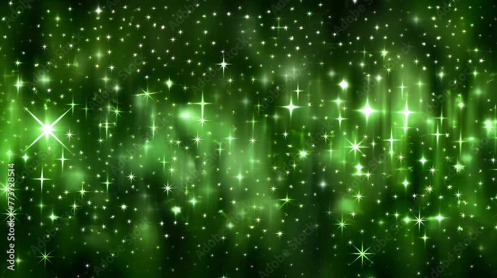 Obraz premium Digital green star glitter geometric abstract graphics poster web page PPT background