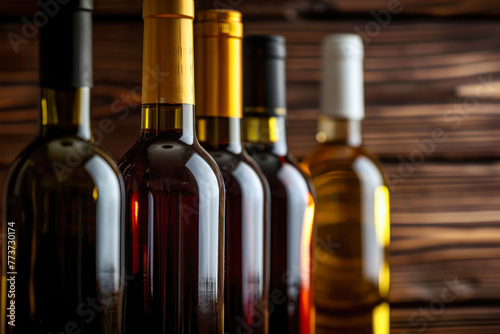 Assorted Bottles of Wine in a Cellar photo