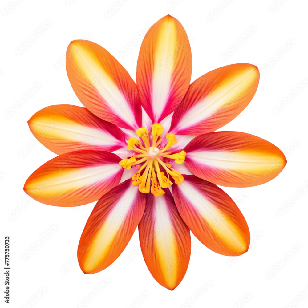 orange flower with yellow center