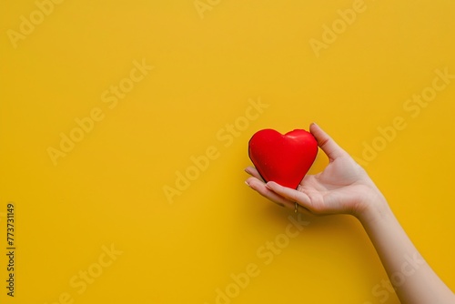 a hand holding a heart shaped object