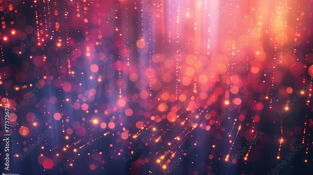 A 3d conceptual visualization of data transfer, with neon lines forming a complex network, pulsating with light, against a blurred background filled with bokeh lights A 3d conceptual visualization of data transfer, with neon lines forming a complex network, pulsating with light, against a blurred background filled with bokeh lights