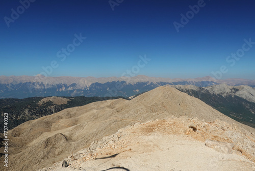 The panorama from Tahtali mountain  Antalya provence  Turkey 