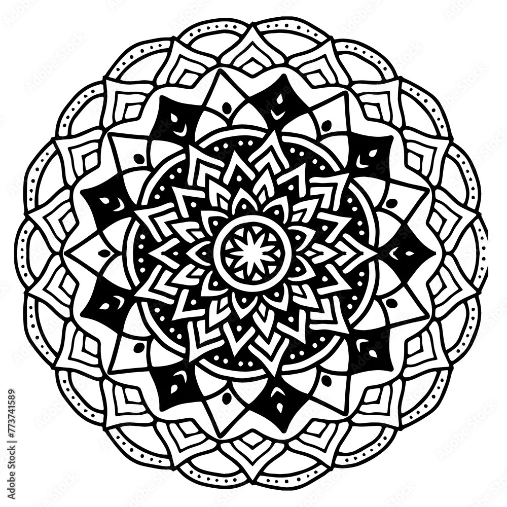 black and white mandala coloring page black and white mandala coloring page