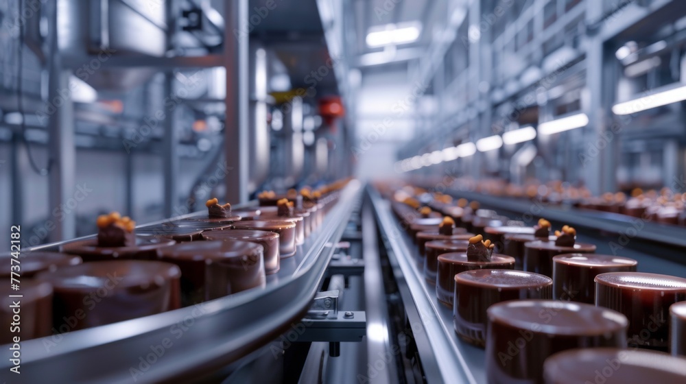 The manufacturing procedure of crafting chocolate goods within a chocolate manufacturing facility entails mechanized and automated technological methods for producing confectionery. Сhocolate factory The manufacturing procedure of crafting chocolate goods within a chocolate manufacturing facility entails mechanized and automated technological methods for producing confectionery. Сhocolate factory