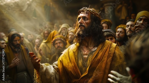 Jesus Christ, Jesus of Nazareth, A first century Jewish preacher and religious leader, The central figure of Christianity, The Christ prophesied in the Old Testament photo