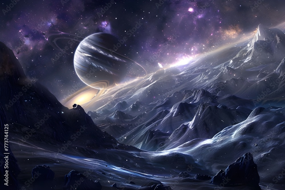Fototapeta premium earth and moon