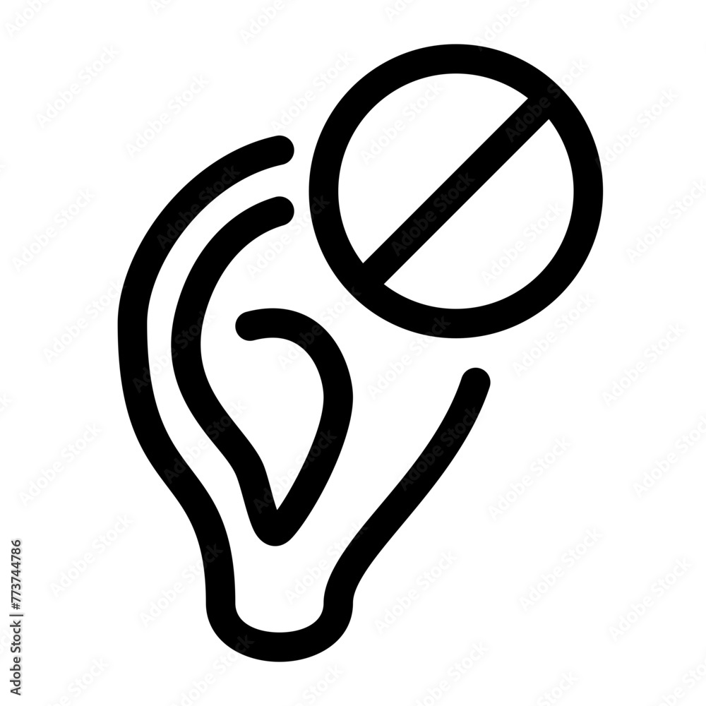 Autism ear disable icon Autism ear disable icon