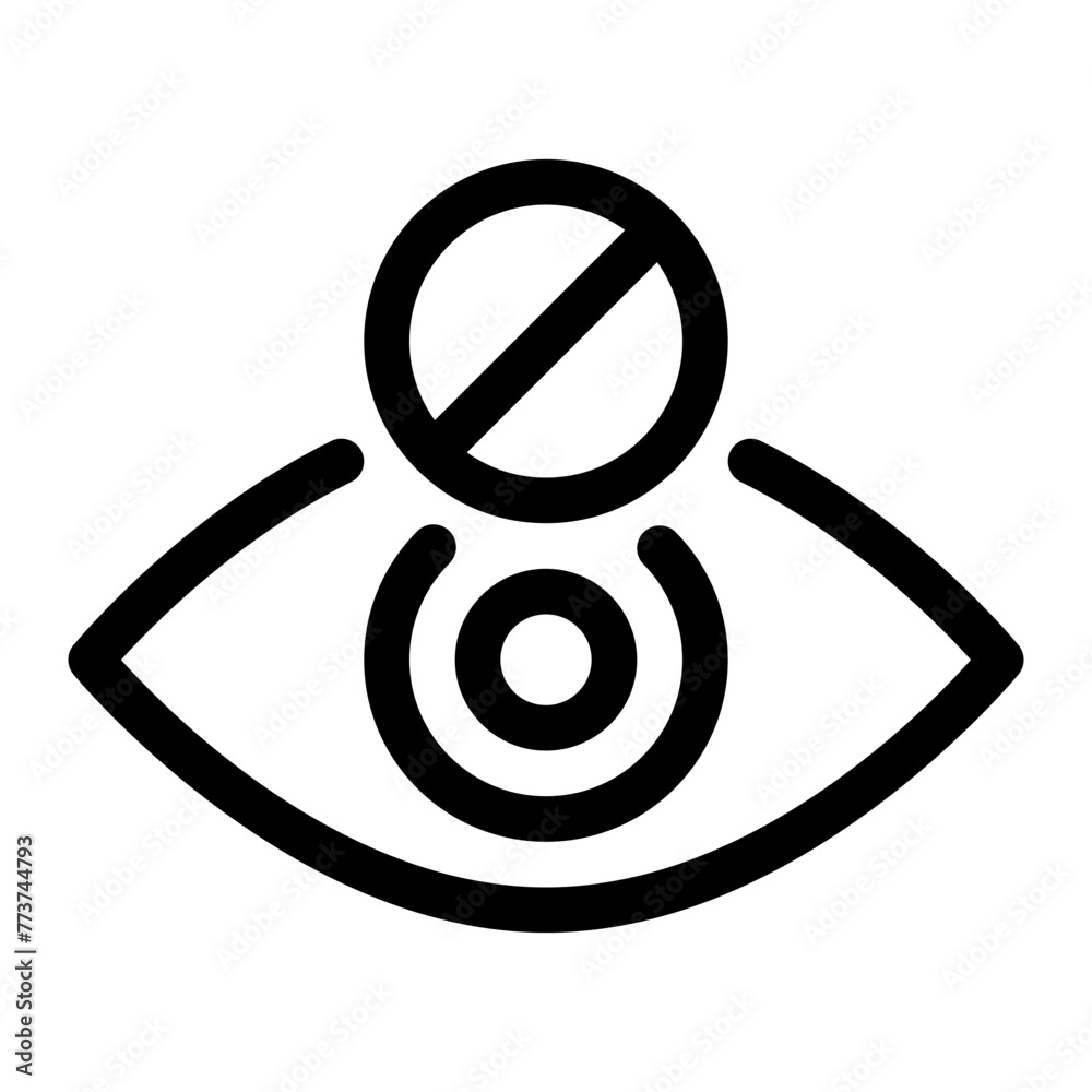 Autism eye disable icon Autism eye disable icon