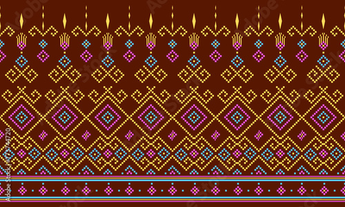 Oriental ethnic pattern.Design for background,carpet,wallpaper,clothing,wrapping,fabric,Vector illustration.
