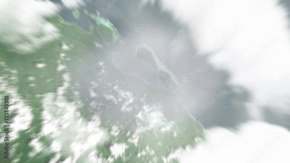 Earth zoom in from space to Buala, Solomon Islands. Followed by zoom out through clouds and atmosphere into space. Satellite view. Travel intro. Images from NASA Earth zoom in from space to Buala, Solomon Islands. Followed by zoom out through clouds and atmosphere into space. Satellite view. Travel intro. Images from NASA