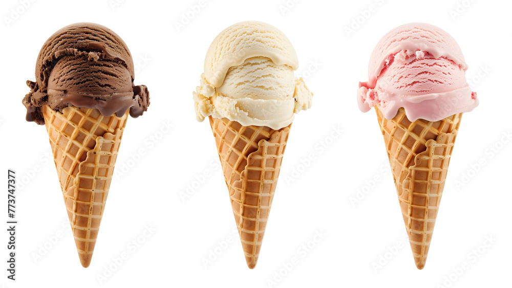 Chocolate, Vanilla, and Strawberry Ice cream clip art with transparent background Chocolate, Vanilla, and Strawberry Ice cream clip art with transparent background