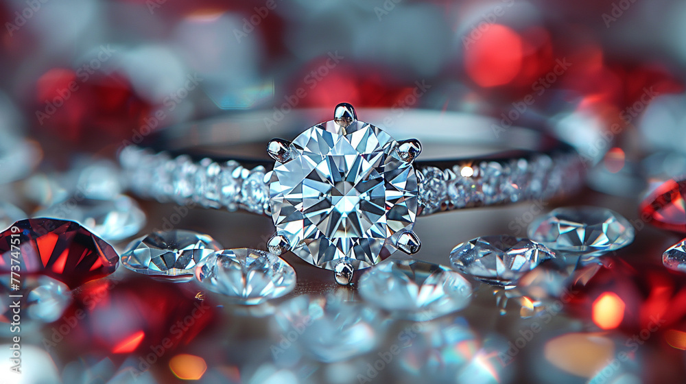 Solitaire Diamond Ring white background Solitaire Diamond Ring white background