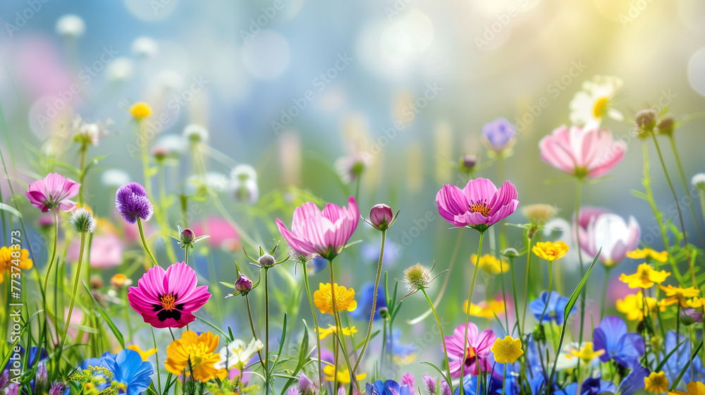 Background with wild flower