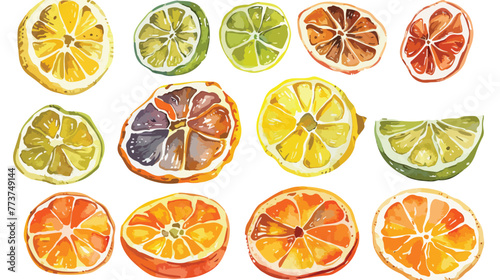 Fruit chips sundried orange dry slices of lemon orange 