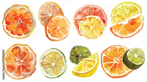 Fruit chips sundried orange dry slices of lemon orange  photo