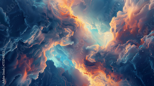 Dynamic Cloudscape: Abstract Motion in Design photo