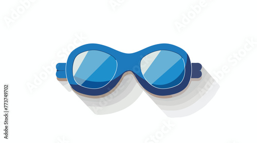 Goggle icon with long shadow Flat vector 