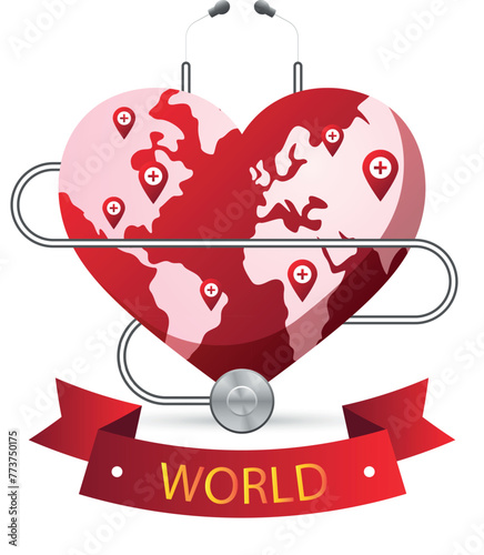 Realistic world health day illustration