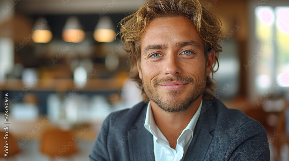 Fototapeta premium Friendly call center operator.