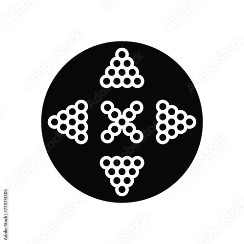 Chinese Checkers vector icon