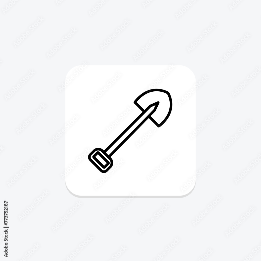 Shovel icon, tool, dig, garden, scoop, editable vector, pixel perfect, illustrator ai file Shovel icon, tool, dig, garden, scoop, editable vector, pixel perfect, illustrator ai file