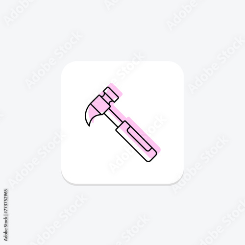 Hammer icon, tool, strike, hit, nail, editable vector, pixel perfect, illustrator ai file