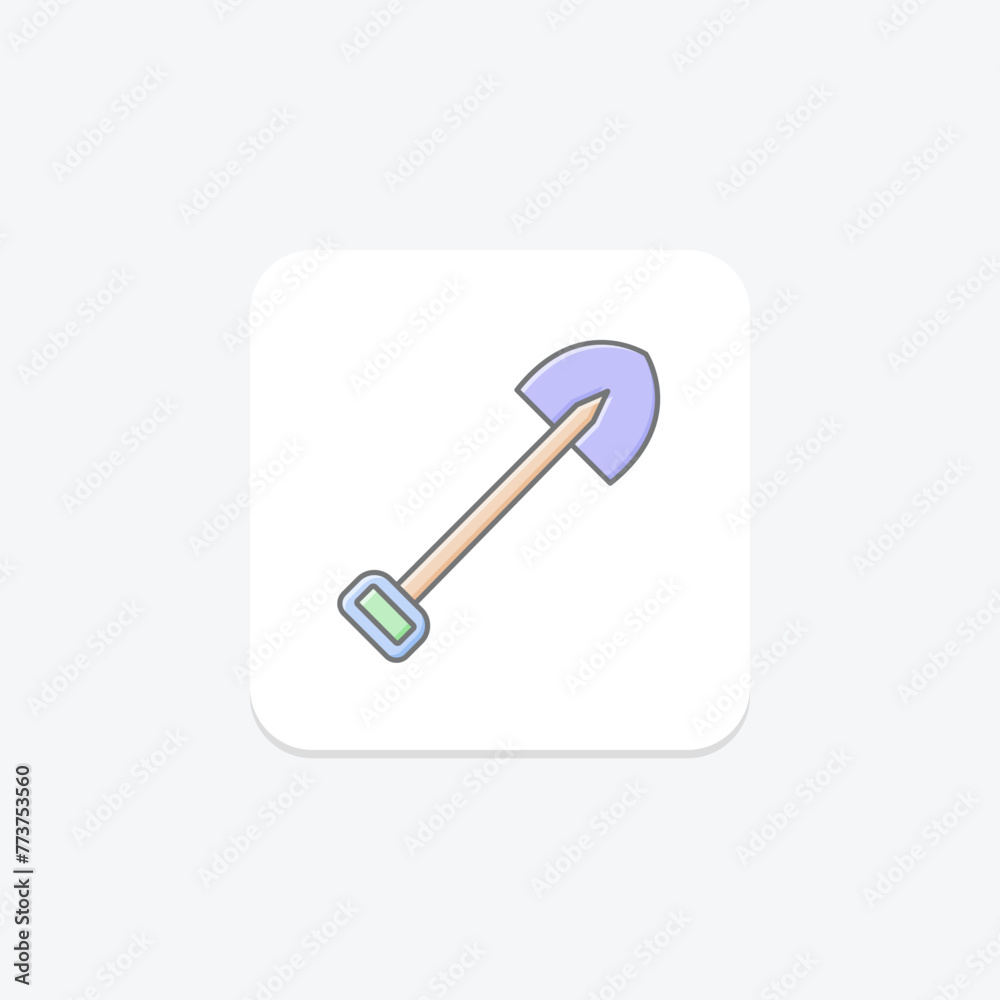 Shovel icon, tool, dig, garden, scoop, editable vector, pixel perfect, illustrator ai file Shovel icon, tool, dig, garden, scoop, editable vector, pixel perfect, illustrator ai file