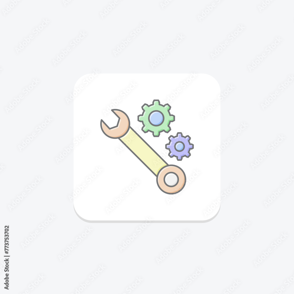 Spanner icon, wrench, tool, tighten, loosen, editable vector, pixel perfect, illustrator ai file Spanner icon, wrench, tool, tighten, loosen, editable vector, pixel perfect, illustrator ai file
