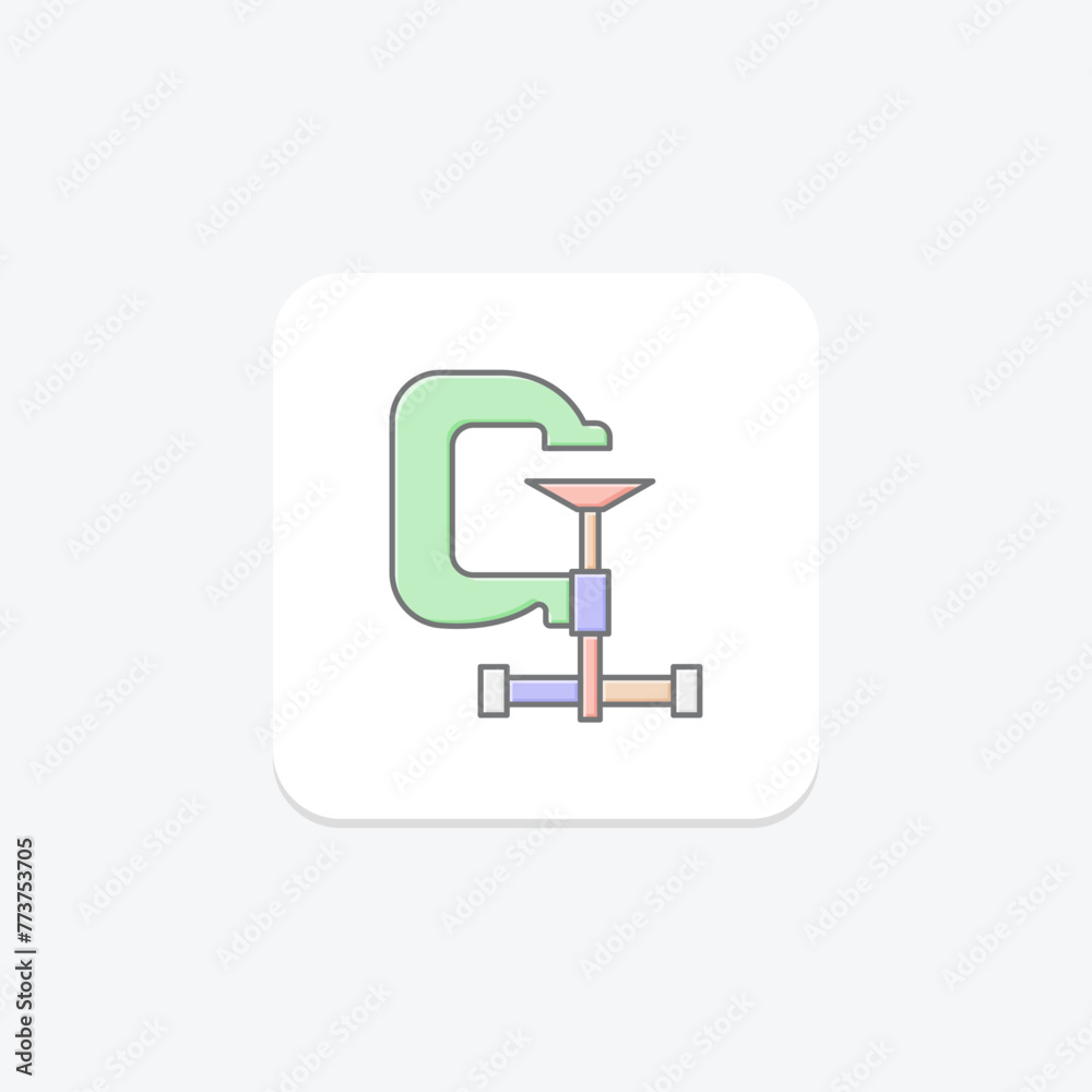 C Clamp icon, clamp, tool, hold, secure, editable vector, pixel perfect, illustrator ai file C Clamp icon, clamp, tool, hold, secure, editable vector, pixel perfect, illustrator ai file