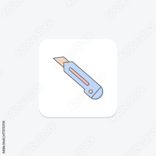 Cutter icon, tool, cut, blade, sharp, editable vector, pixel perfect, illustrator ai file