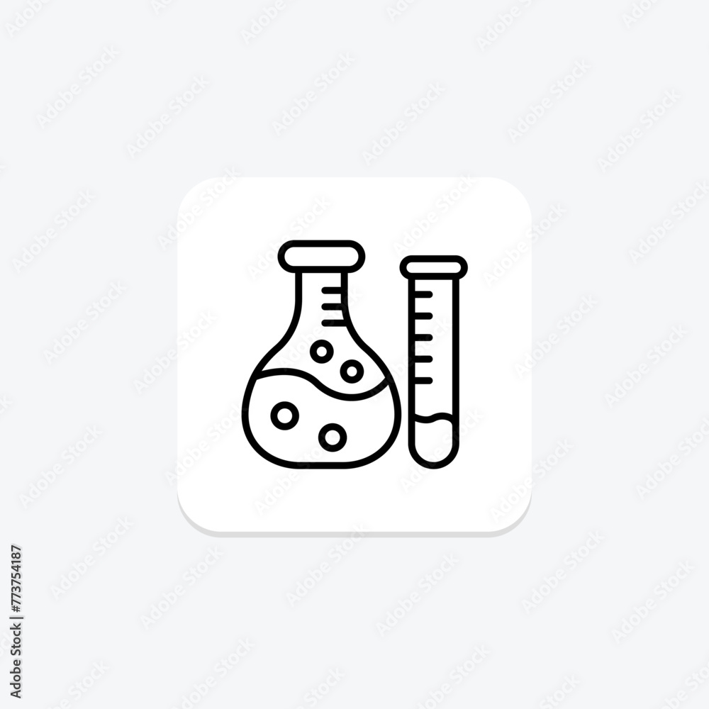 Lab Beaker Test Tube icon, beaker, test tube, laboratory, science, editable vector, pixel perfect, illustrator ai file
