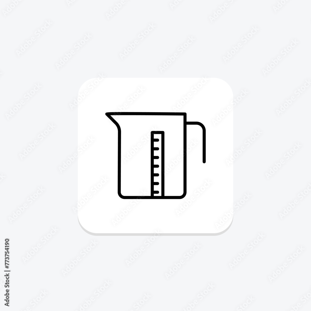 Measuring Jug icon, jug, measurement, liquid, kitchen, editable vector, pixel perfect, illustrator ai file Measuring Jug icon, jug, measurement, liquid, kitchen, editable vector, pixel perfect, illustrator ai file