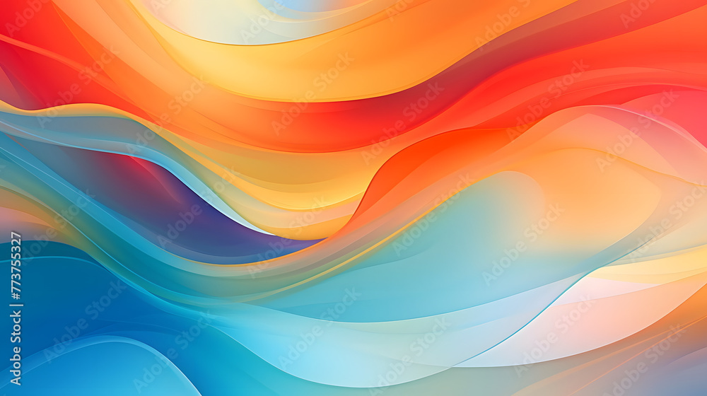 Digital color fantasy wave curve abstract graphic poster web page PPT background