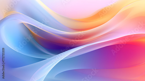 Digital color fantasy wave curve abstract graphic poster web page PPT background
