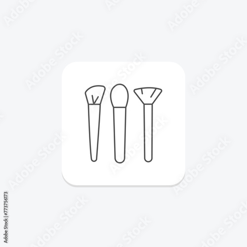 Beauty Brushes icon  brushes  makeup  tools  application  editable vector  pixel perfect  illustrator ai file
