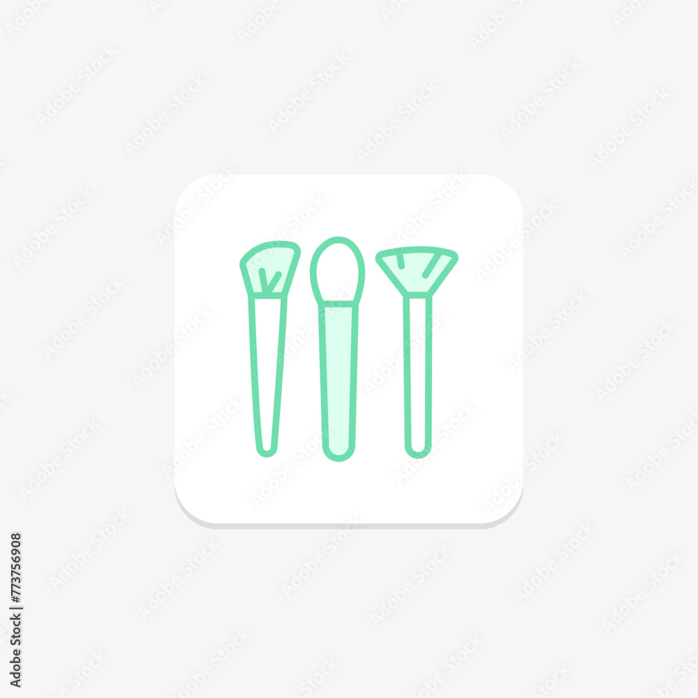 Beauty Brushes icon, brushes, makeup, tools, application, editable vector, pixel perfect, illustrator ai file Beauty Brushes icon, brushes, makeup, tools, application, editable vector, pixel perfect, illustrator ai file