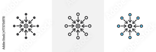 Enterprise-Level Data Centralization Icon Set for Business Efficiency