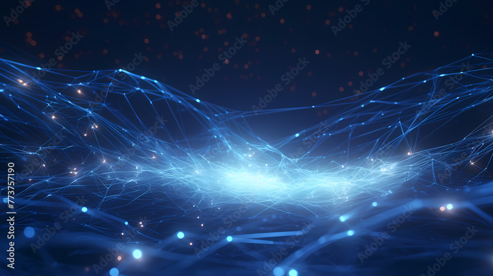 Obraz premium blue abstract particles