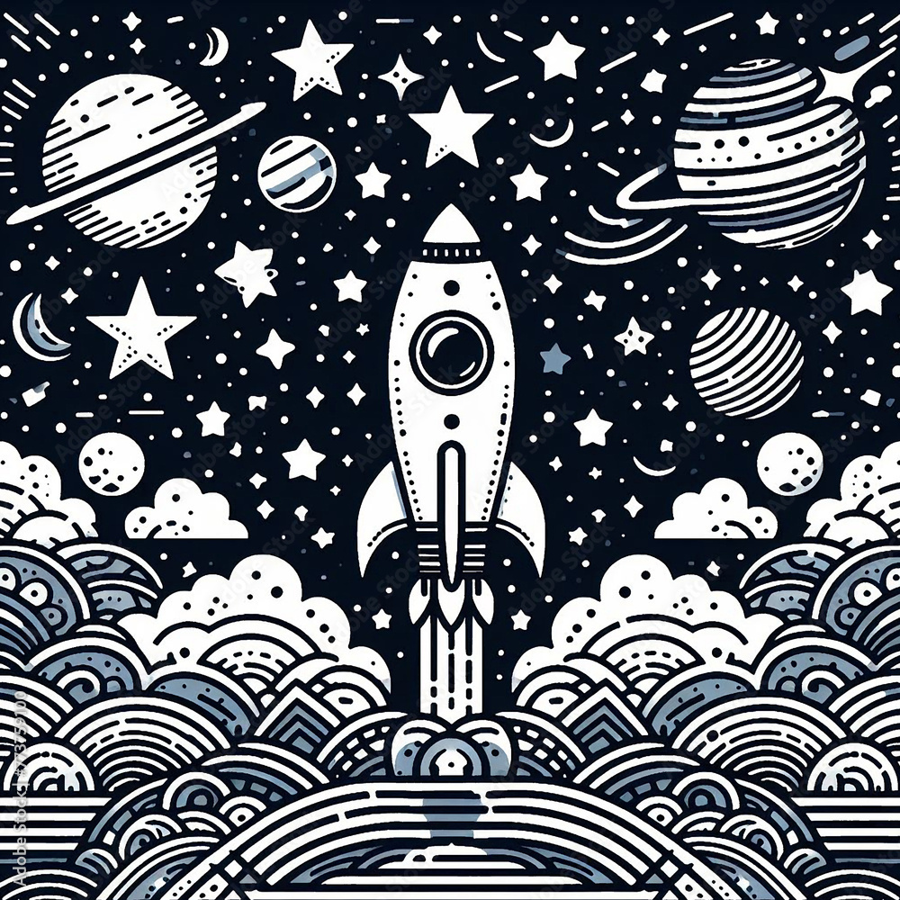 rocket in space rocket in space