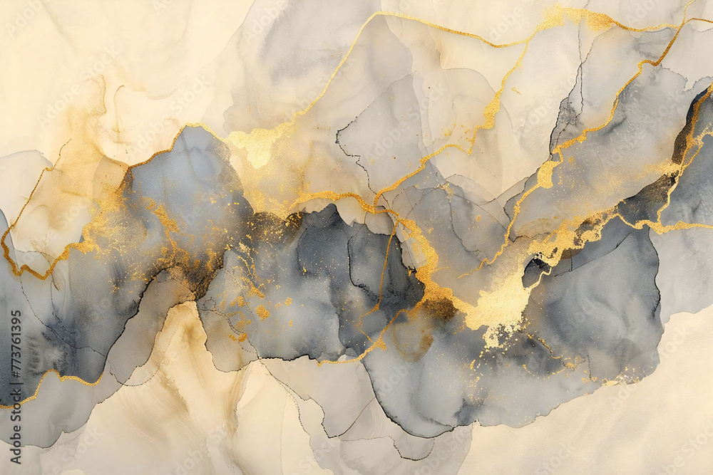 Naklejka premium Chic and Japanese calm background material, Generative AI