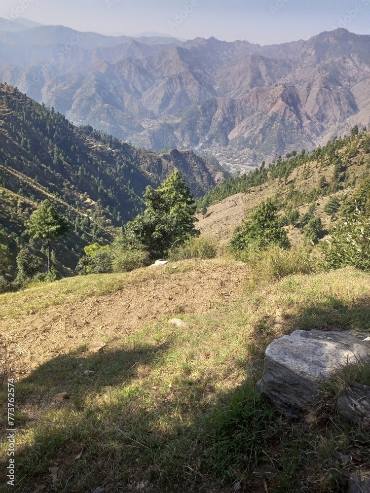 Naklejka premium landscape in the mountains