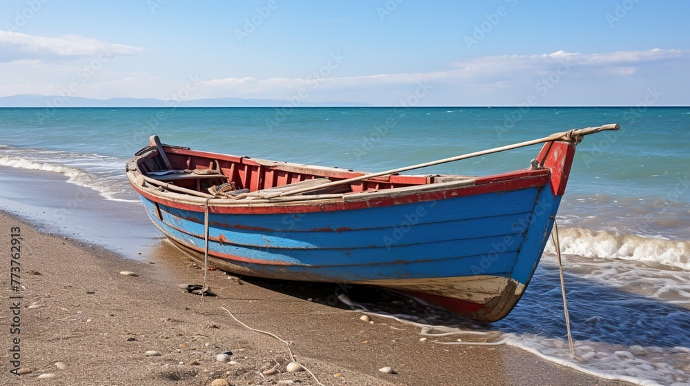 boat on the beach  high definition(hd) photographic creative image