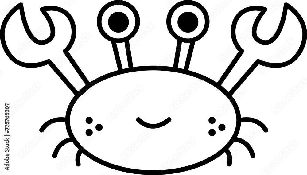 Obraz premium Crabs outline draw