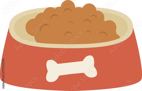 Bowl of dog food