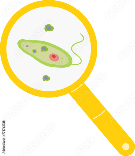 Virus Seen Magnifying Glass