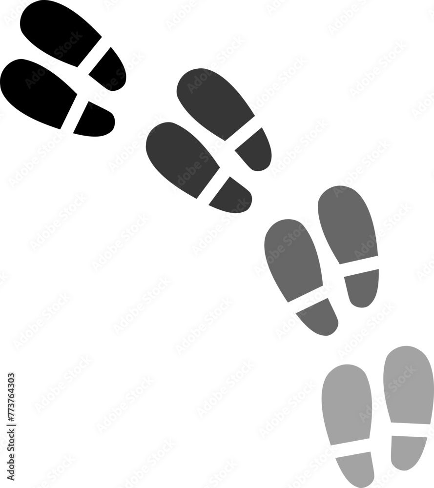 Footprint step shoe